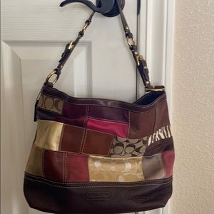 Vintage Coach Patchwork Tote Handbag